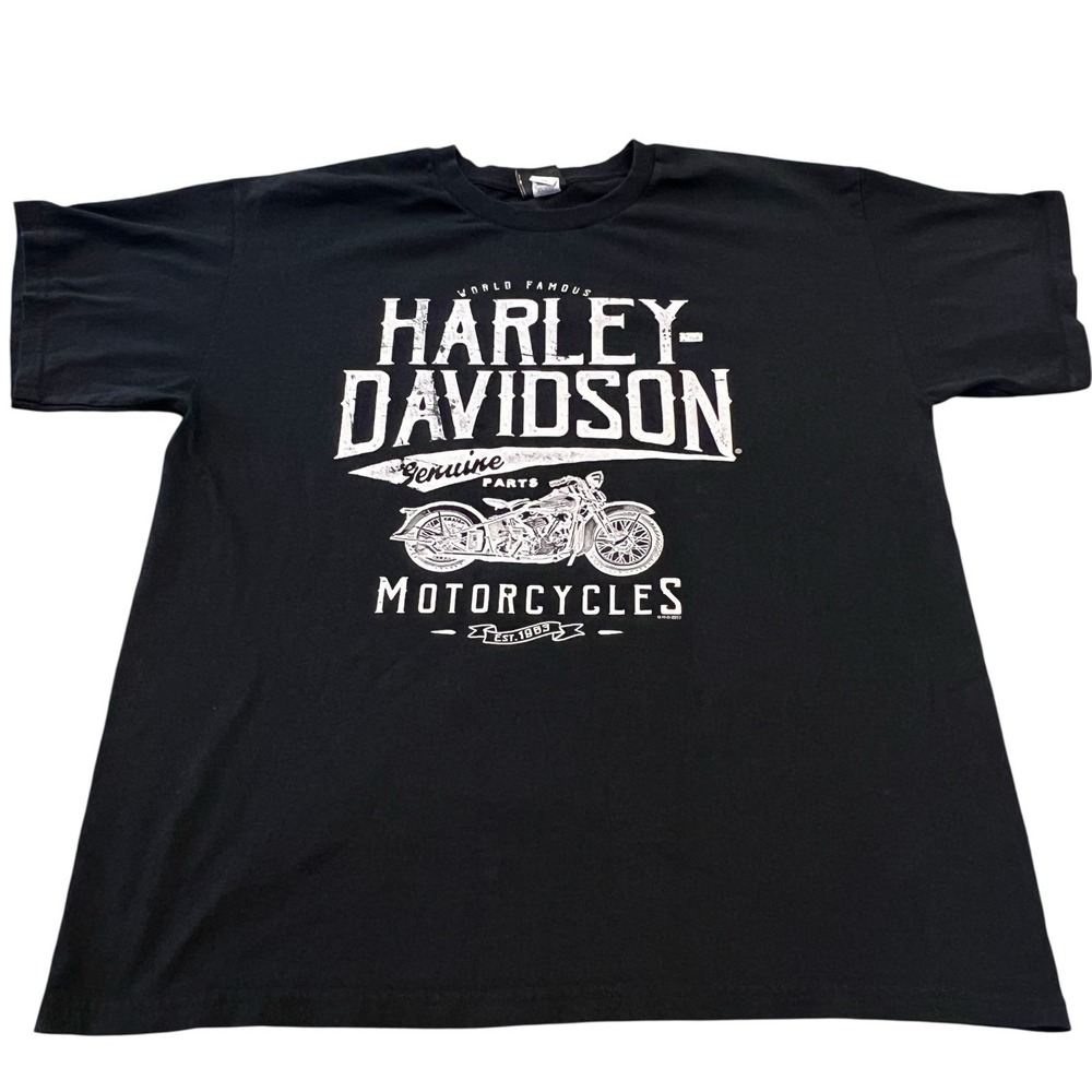 Harley Davidson Shirt Mens Size XL Black Short Sleeve Iron Steed Cali Motorcycle